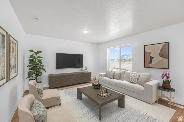 2003 S Freestone Blvd Unit 424, Santaquin, UT 84655 - living area featuring wood finished floors and a textured ceiling