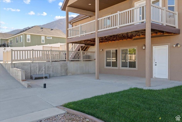 51 E Magellan Ln, Elk Ridge, UT 84651 - view of patio / terrace featuring a deck with mountain view