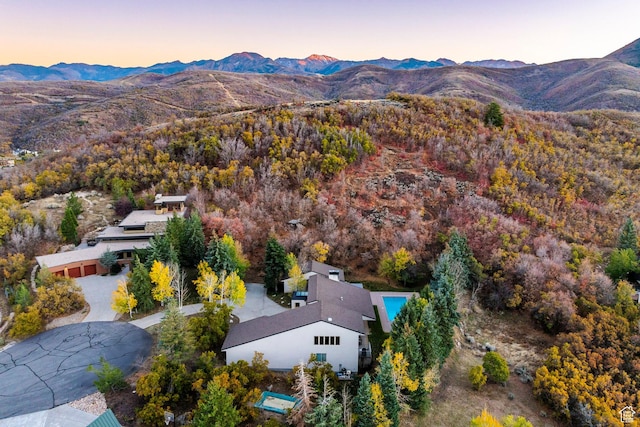 671 N Freeze Creek Cir, Emigration Canyon, UT 84108 - view from above of property with a mountainous background