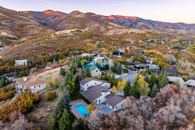 671 N Freeze Creek Cir, Emigration Canyon, UT 84108 - aerial view of residential area with a mountain backdrop