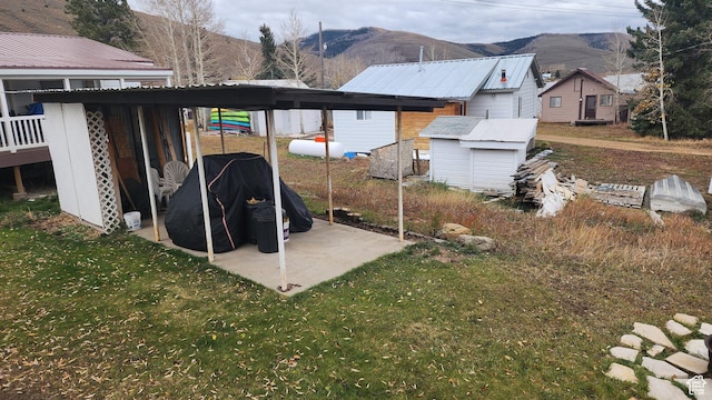 exterior space with a mountain view