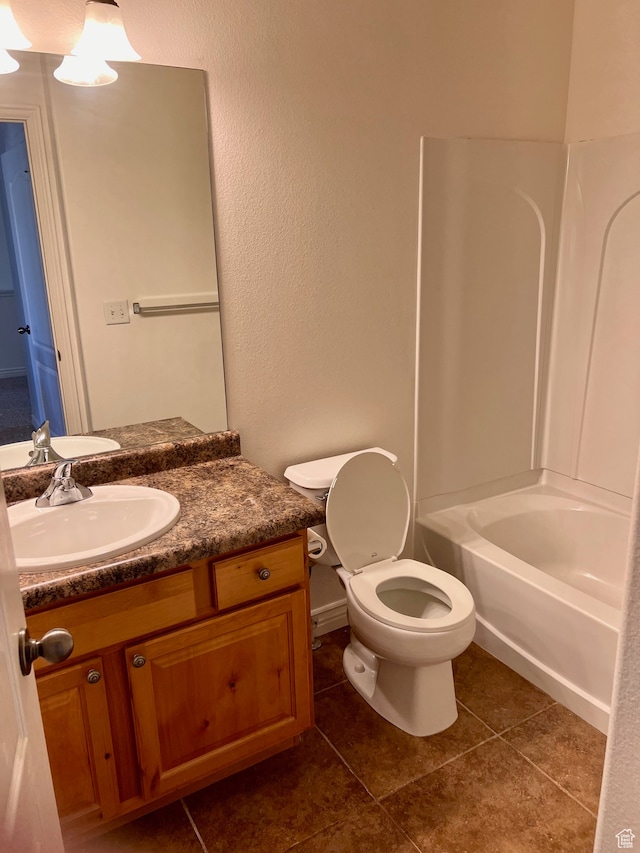 3119 N Sage Loop Unit F3, Lehi, UT 84043 - full bathroom with vanity, shower / bathing tub combination, toilet, and tile patterned flooring
