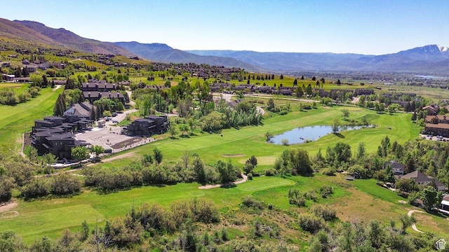 3937 N Patio Springs Dr, Eden, UT 84310 - aerial perspective of suburban area with a water and mountain view and a local golf course