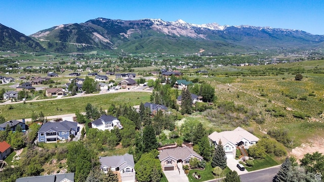 3937 N Patio Springs Dr, Eden, UT 84310 - aerial perspective of suburban area with mountains