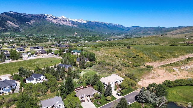 3937 N Patio Springs Dr, Eden, UT 84310 - aerial view of residential area featuring mountains