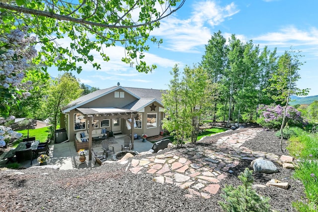 3937 N Patio Springs Dr, Eden, UT 84310 - back of property featuring a patio and stucco siding