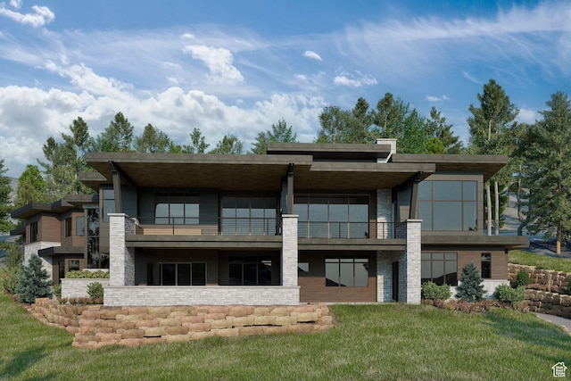 2121 E Flat Top Mountain Dr Unit 727, Heber City, UT 84032 - rear view of property with a lawn