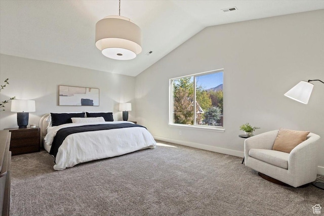 13133 S Crystal Springs Dr, Draper, UT 84020 - bedroom featuring vaulted ceiling, carpet floors, and baseboards
