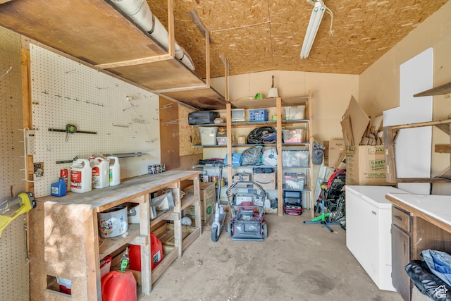 view of storage area