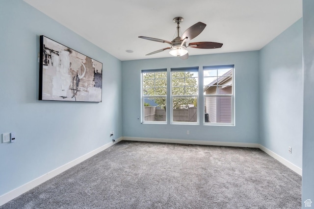 4489 W Milford Dr, South Jordan, UT 84009 - carpeted spare room with baseboards and a ceiling fan