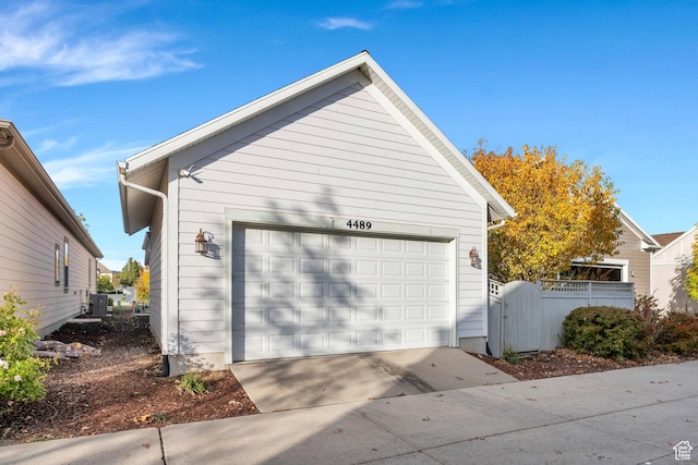 4489 W Milford Dr, South Jordan, UT 84009 - detached garage with central air condition unit
