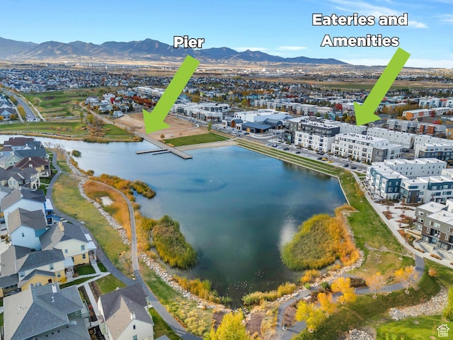 4489 W Milford Dr, South Jordan, UT 84009 - birds eye view of property with a water and mountain view
