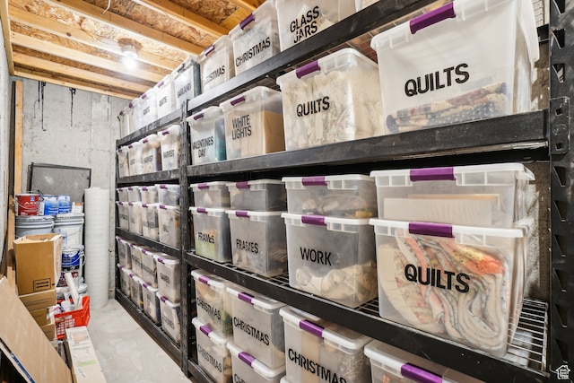 view of storage room