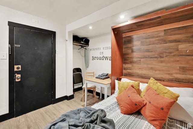 276 E Broadway St S Unit 3, Salt Lake City, UT 84111 - bedroom with wood finished floors and recessed lighting