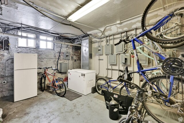276 E Broadway St S Unit 3, Salt Lake City, UT 84111 - basement with freestanding refrigerator and fridge