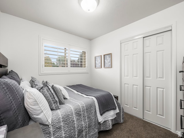 1975 E Gunderson Ln S, Holladay, UT 84124 - bedroom with dark colored carpet and a closet