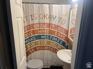 50 W 100 N, Salina, UT 84654 - bathroom featuring toilet and a sink