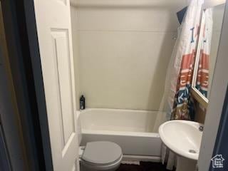 50 W 100 N, Salina, UT 84654 - full bathroom with toilet and shower / bath combination with curtain