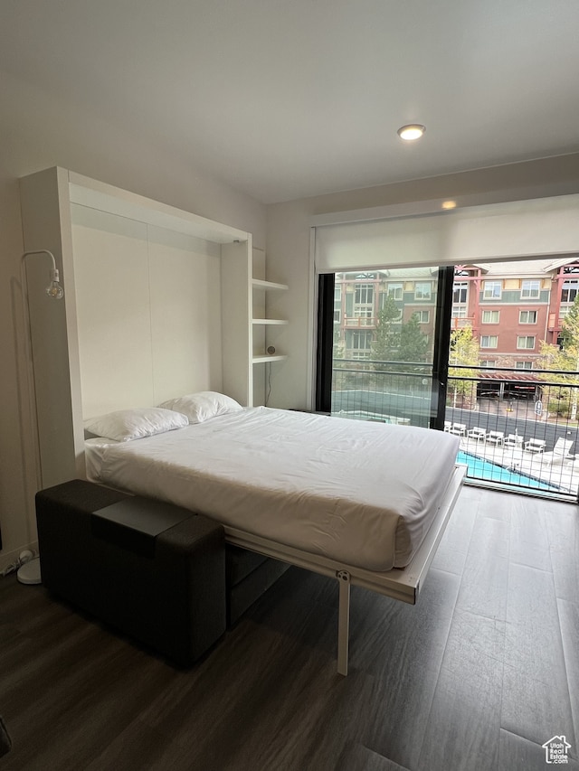 2670 Canyons Resort Dr Unit 218, Park City, UT 84098 - bedroom with hardwood / wood-style flooring and access to exterior