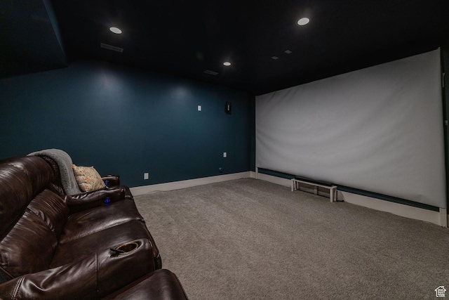 104 S 950 E, Hyde Park, UT 84318 - carpeted home theater room featuring recessed lighting and baseboards