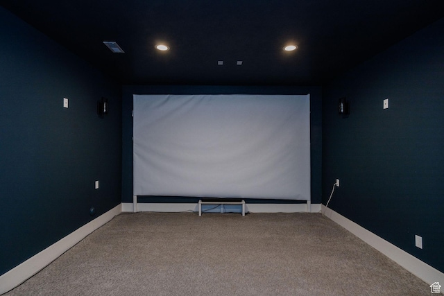104 S 950 E, Hyde Park, UT 84318 - home theater room featuring carpet floors, recessed lighting, and baseboards