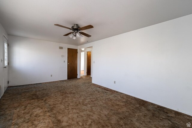 1390 N 500 W, Vernal, UT 84078 - empty room with ceiling fan and carpet flooring