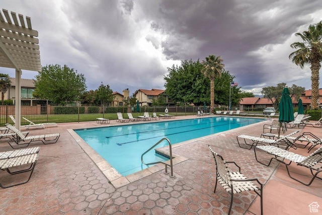 view of pool with a patio area