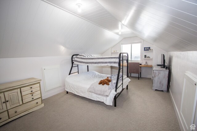 520 N 900 E, Hyde Park, UT 84318 - bedroom featuring light carpet and lofted ceiling