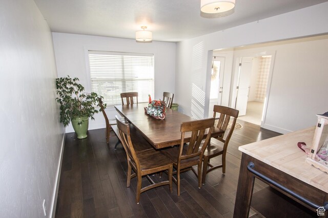 520 N 900 E, Hyde Park, UT 84318 - dining area with dark wood-style floors and baseboards