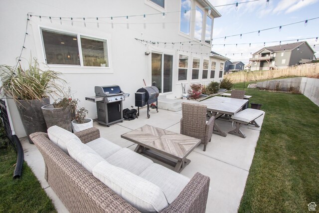 520 N 900 E, Hyde Park, UT 84318 - view of patio / terrace with grilling area, outdoor dining space, and an outdoor living space