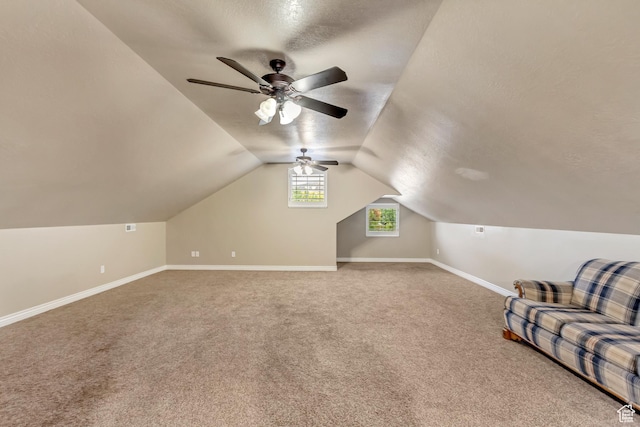 995 W 2650 S, Perry, UT 84302 - bonus room with carpet flooring, ceiling fan, baseboards, vaulted ceiling, and a textured ceiling