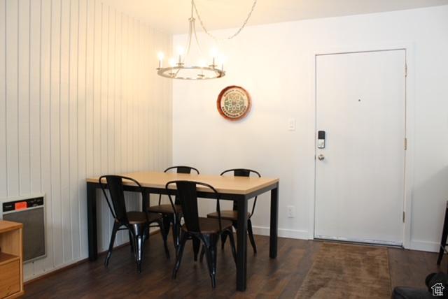 385 S Vasels Rd Unit 21, Brian Head, UT 84719 - dining area featuring a chandelier and baseboards