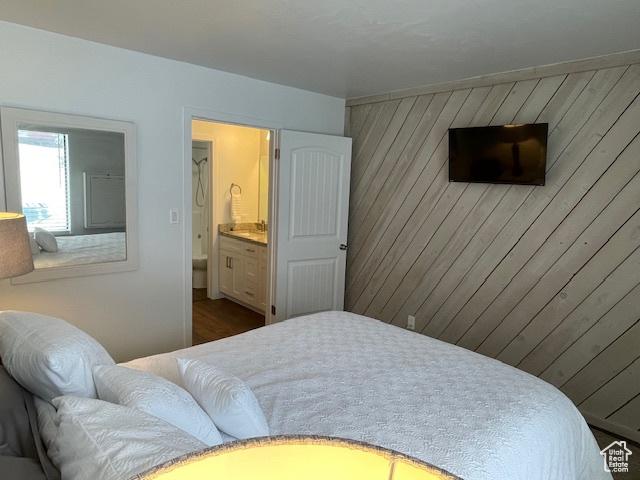 385 S Vasels Rd Unit 21, Brian Head, UT 84719 - bedroom featuring wood walls