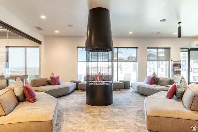 2670 W Canyons Resort Dr Unit 436, Park City, UT 84098 - carpeted living room featuring a wall unit AC