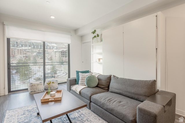 2670 W Canyons Resort Dr Unit 436, Park City, UT 84098 - living area with wood finished floors and baseboards