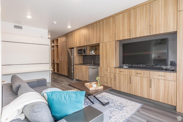 2670 W Canyons Resort Dr Unit 436, Park City, UT 84098 - living room with wood finished floors and recessed lighting