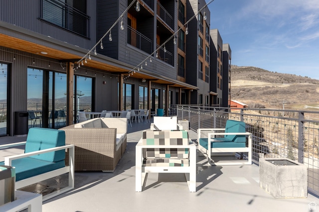 2670 W Canyons Resort Dr Unit 436, Park City, UT 84098 - view of patio featuring a balcony and an outdoor hangout area