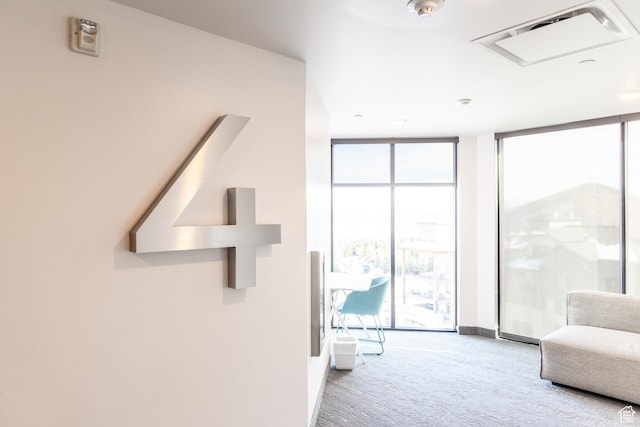 2670 W Canyons Resort Dr Unit 436, Park City, UT 84098 - interior space featuring carpet floors and floor to ceiling windows