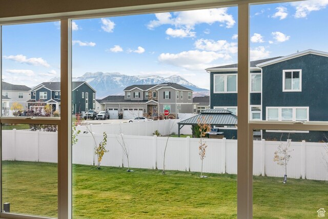 1358 S 1140 E, Heber City, UT 84032 - view of yard featuring a mountain view, a residential view, a gazebo, and driveway