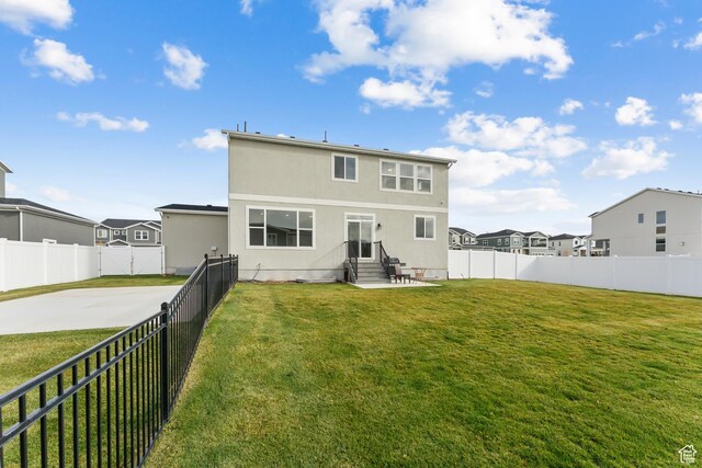 1358 S 1140 E, Heber City, UT 84032 - back of property featuring entry steps, stucco siding, a residential view, and a patio