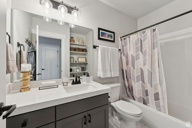 1358 S 1140 E, Heber City, UT 84032 - full bath with vanity, shower / bathtub combination with curtain, toilet, and built in features