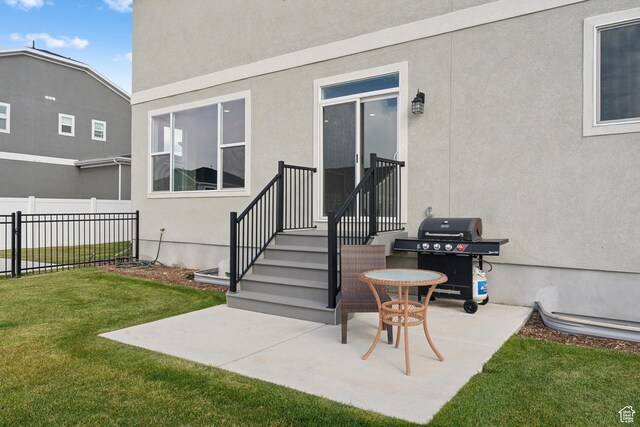 1358 S 1140 E, Heber City, UT 84032 - doorway to property with a patio area and stucco siding