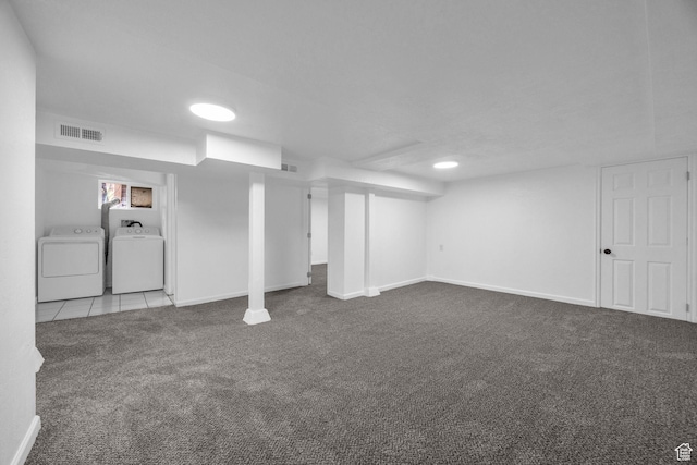 2358 Van Buren Ave, Ogden, UT 84401 - finished basement featuring separate washer and dryer, carpet flooring, baseboards, and recessed lighting