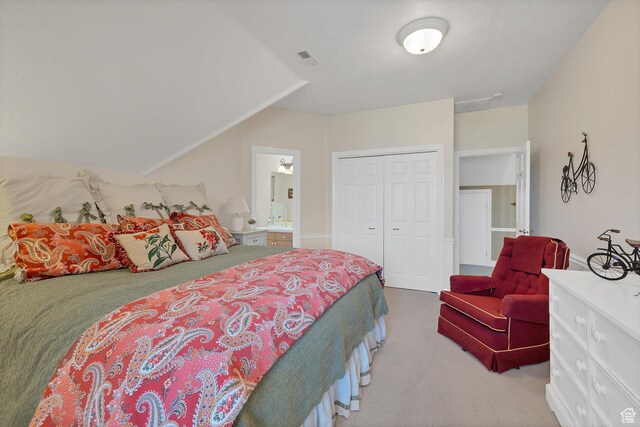 301 S Rachel Ln, New Harmony, UT 84757 - carpeted bedroom featuring a closet and ensuite bath