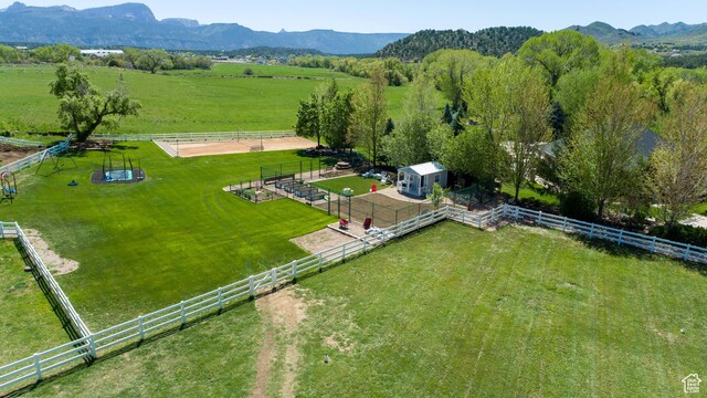 301 S Rachel Ln, New Harmony, UT 84757 - aerial view of sparsely populated area featuring a pastoral area and mountains