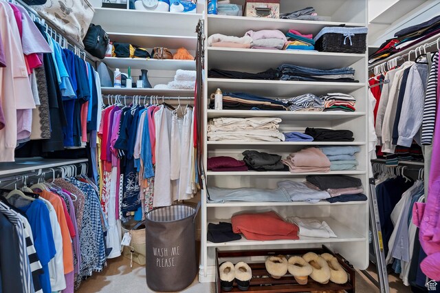 301 S Rachel Ln, New Harmony, UT 84757 - walk in closet featuring carpet