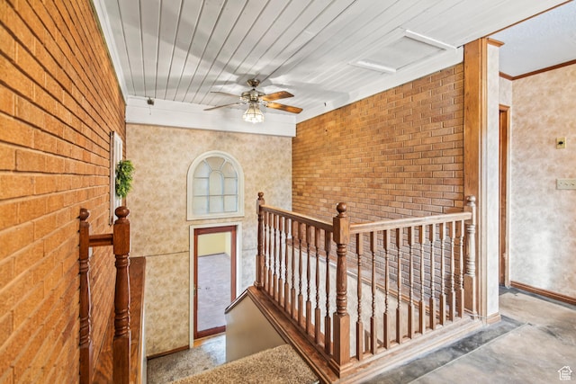 455 N 500 W, Richfield, UT 84701 - corridor with an upstairs landing, concrete floors, and ornamental molding