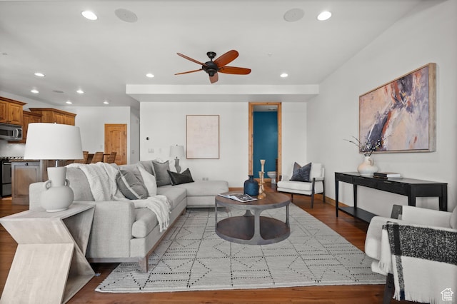 3025 Lower Saddleback Rd Unit 13, Park City, UT 84098 - living room with ceiling fan and hardwood / wood-style floors