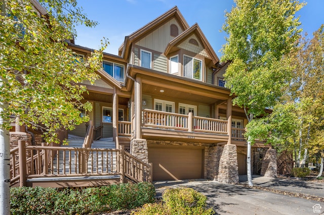 3025 Lower Saddleback Rd Unit 13, Park City, UT 84098 - view of front of home with a garage and a balcony