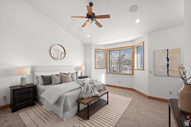 3025 Lower Saddleback Rd Unit 13, Park City, UT 84098 - carpeted bedroom with lofted ceiling and ceiling fan